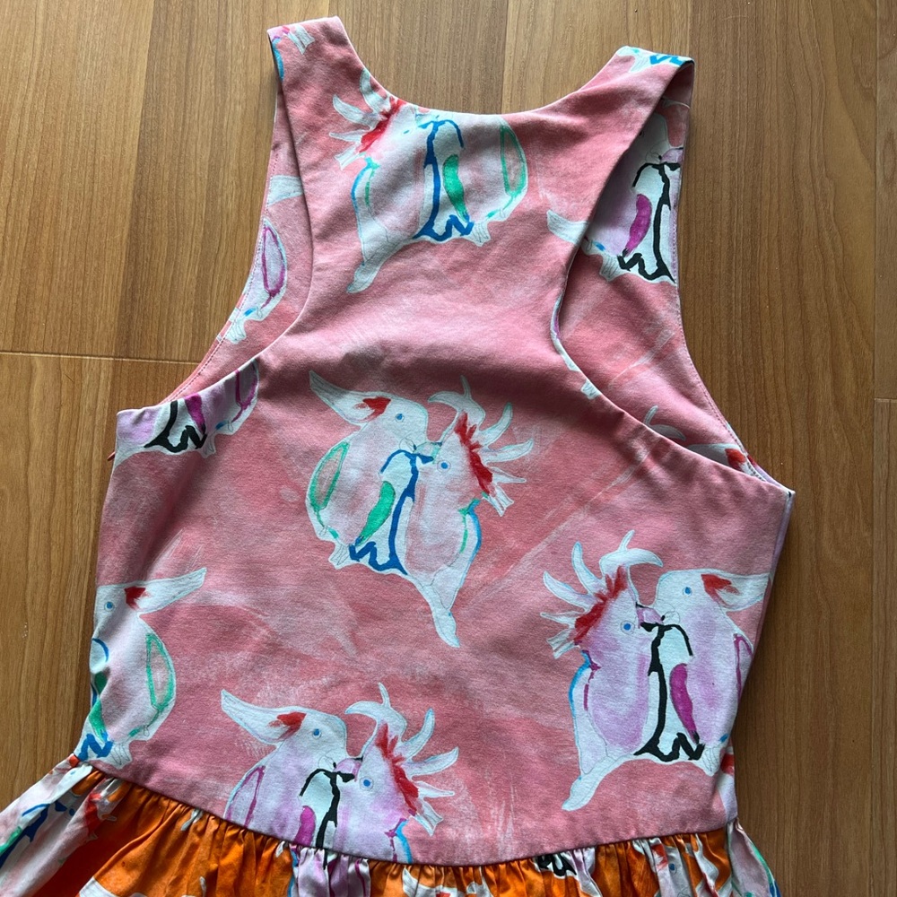 Rachel Antonoff Pink and Orange Maxi Dress with Playful Print - Picture 11 of 16